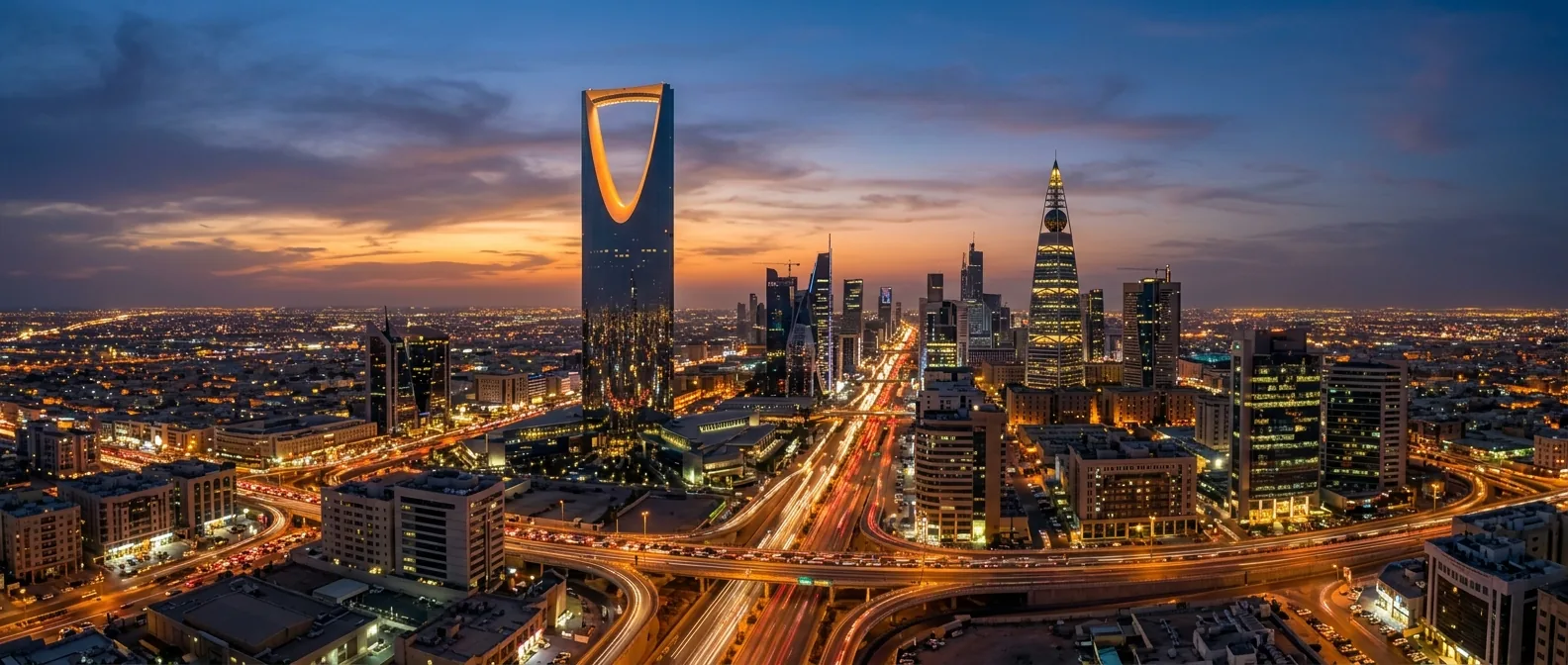 Riyadh skyline at night