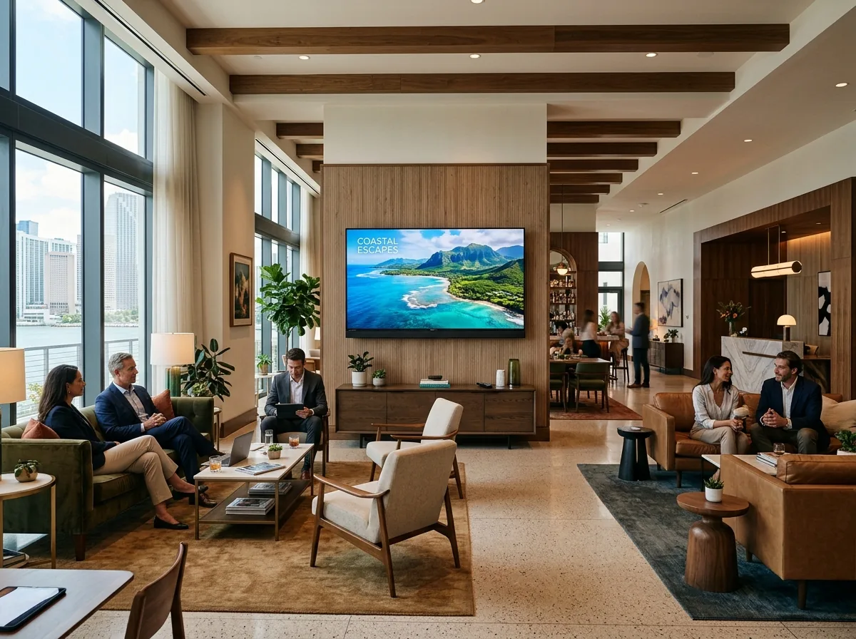 Commercial Smart TV 85" 4K view 3