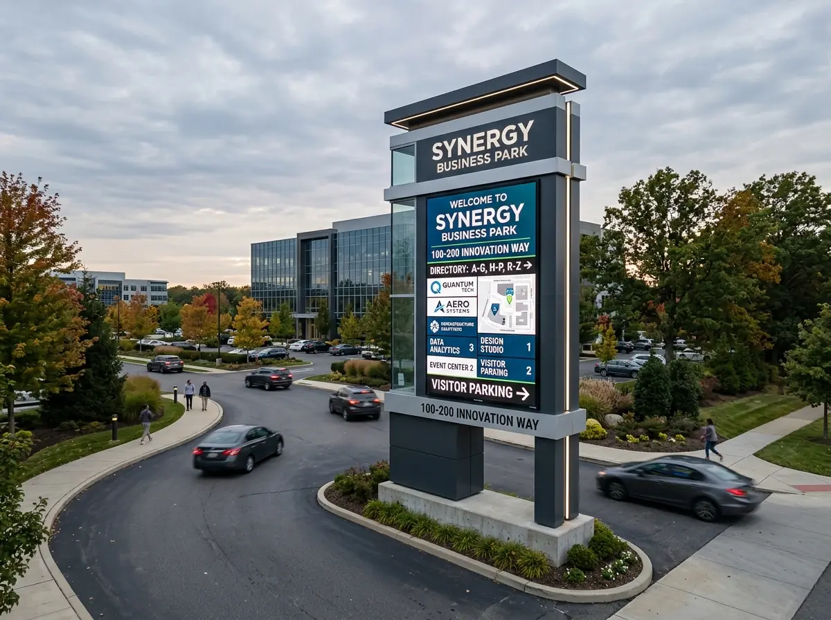 Pylon LED Wayfinding Sign