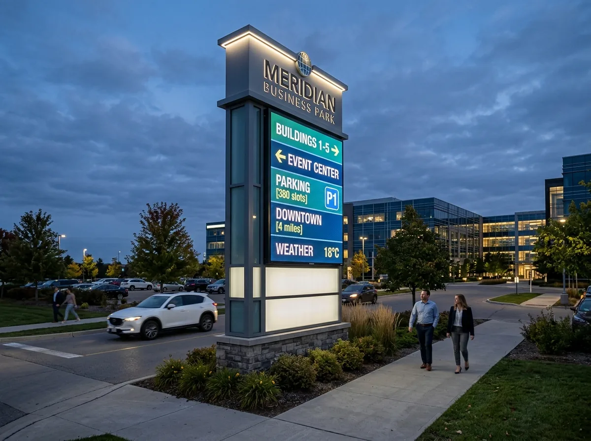 Pylon LED Wayfinding Sign view 3