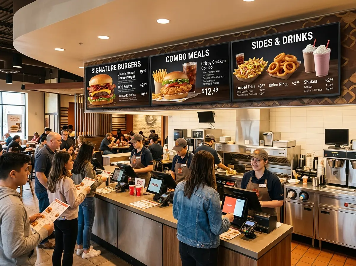 QSR Digital Menu Board 55"