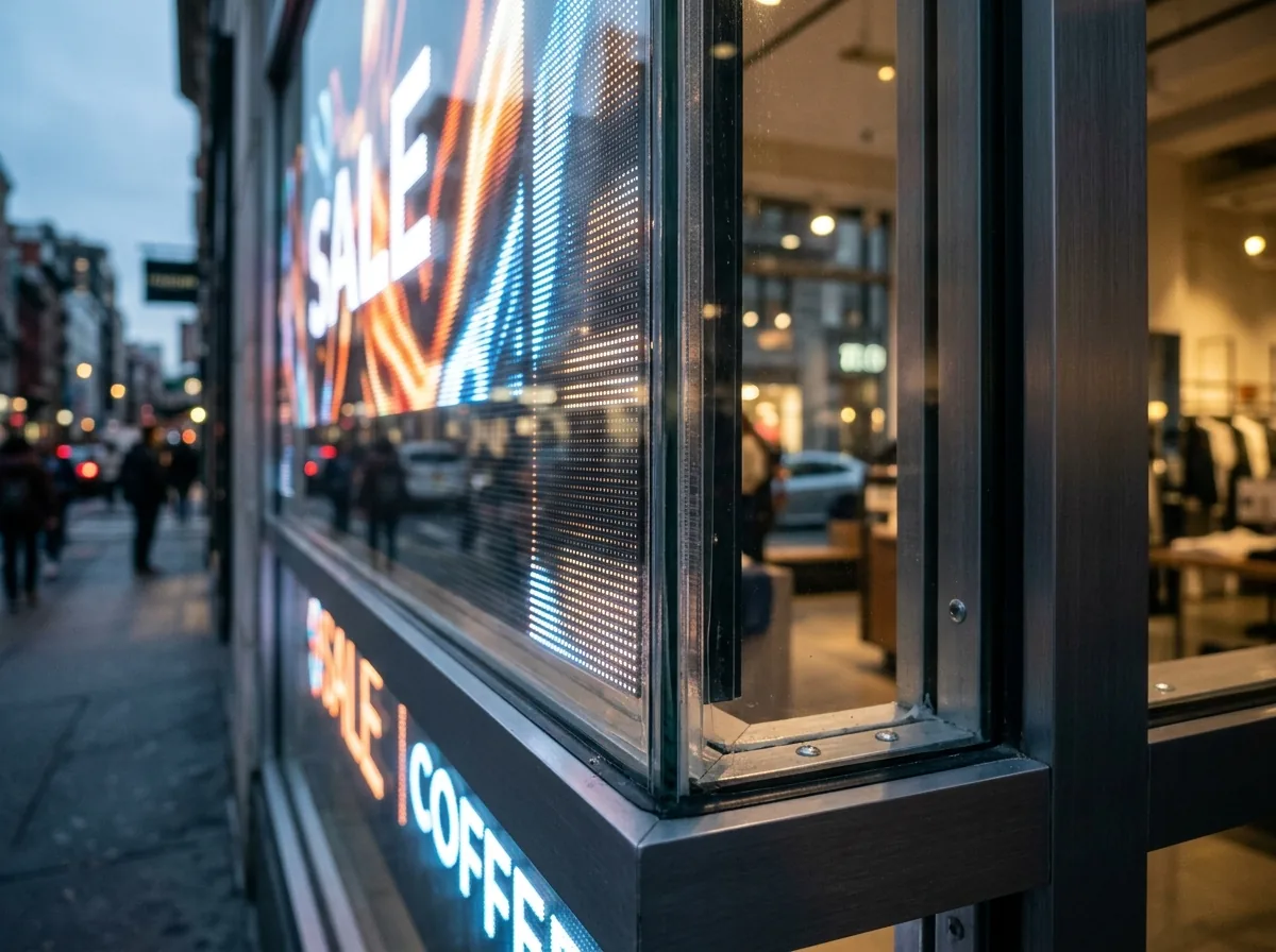 Window LED Signage Film view 2