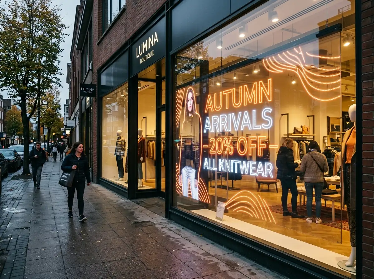 Window LED Signage Film view 3