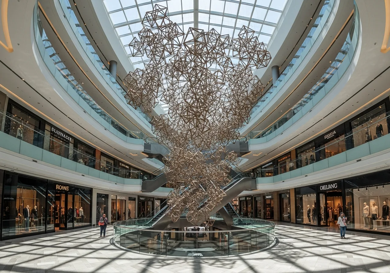 Mall atrium sculpture