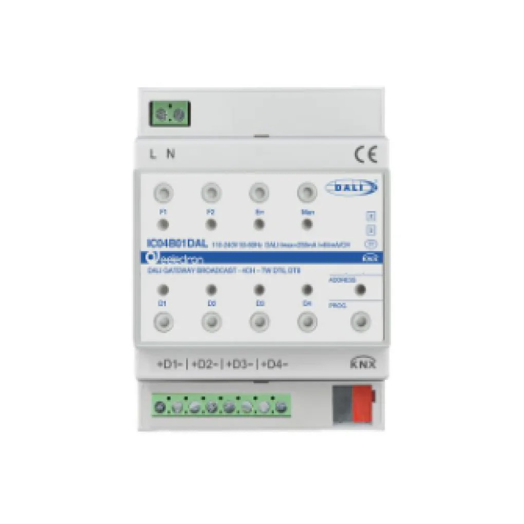 KNX DALI Gateway 3 device with 4 channels for smart home automation in Dubai.