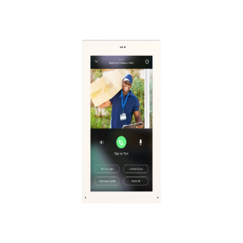 Savant Touch 5.5-inch Control Screen in white, luxury smart home automation, LEXA Lifestyle.